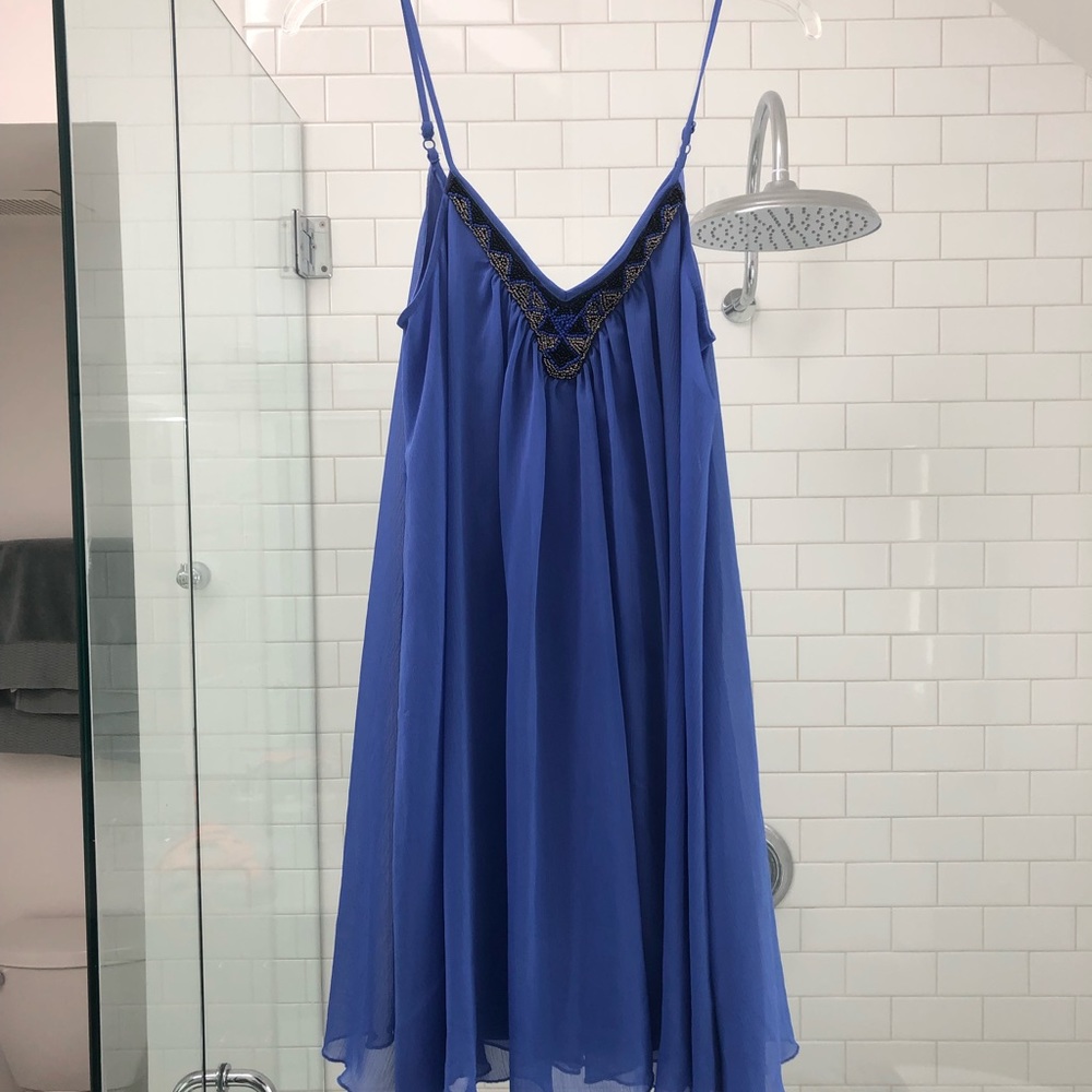 Periwinkle beaded dress